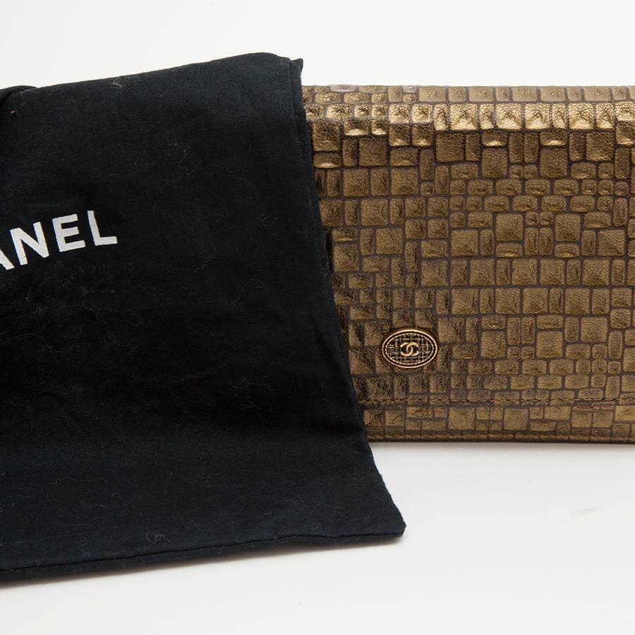 CHANEL Mini Flap Bag in Golden Aged Embossed Lamb Leather 4