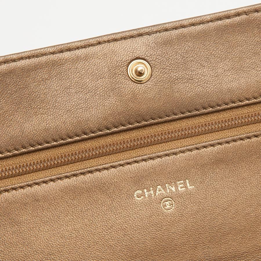 CHANEL Mini Flap Bag in Golden Aged Embossed Lamb Leather 3