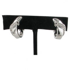 HERMES 'Vire volte' Clip-on Earrings in White Gold and Diamonds