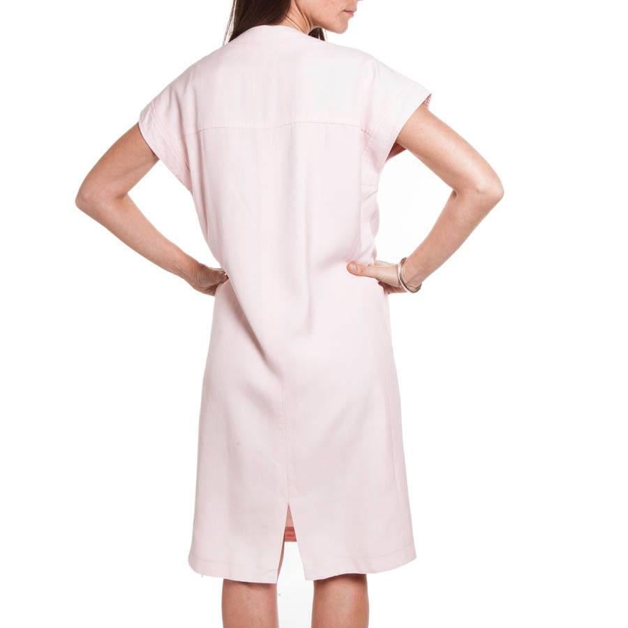 Women's Elegant CHANEL Dress in Pink Cotton Size 40FR