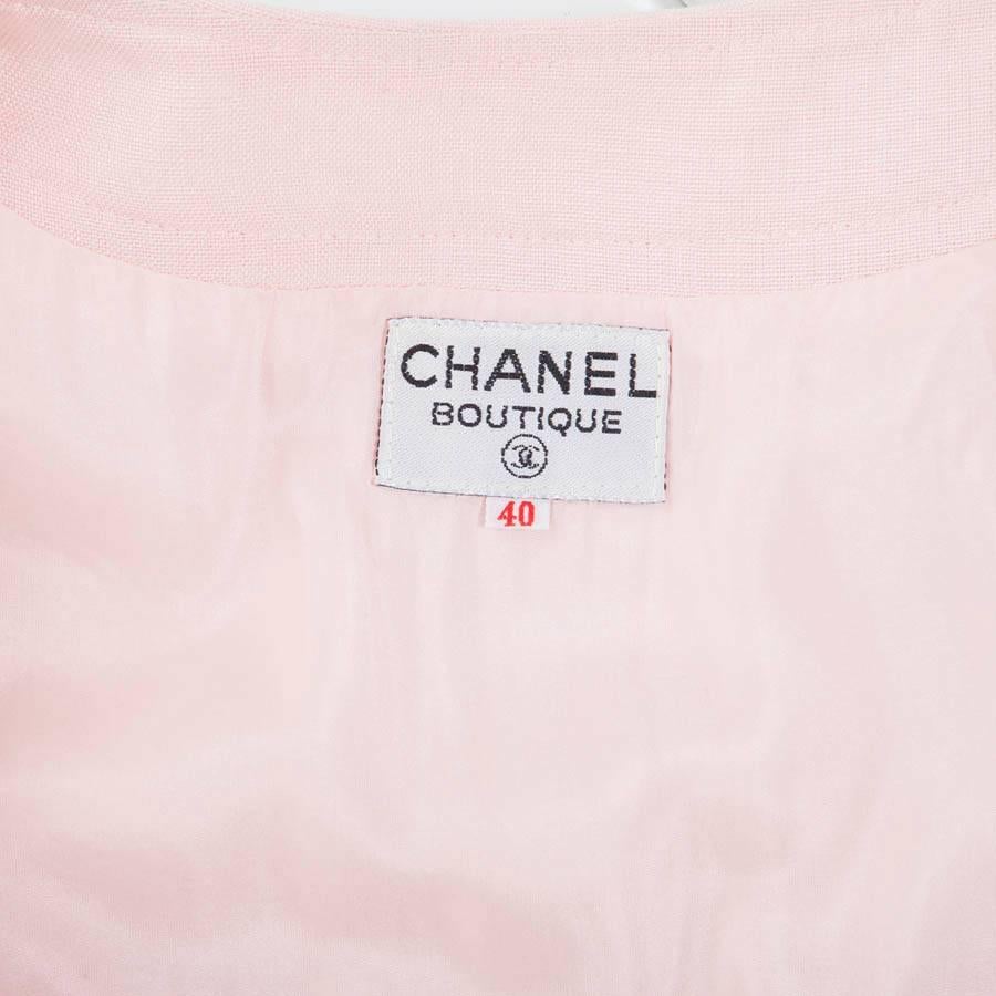 Elegant CHANEL Dress in Pink Cotton Size 40FR 4