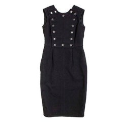 CHANEL 'Paris-Dallas' Sleeveless Dress in Black Wool Size 34 FR