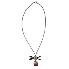 CHANEL 'Paris Salzburg' Pendant Necklace in Silver Plated Metal