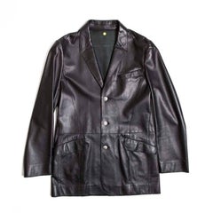 Vintage THIERRY MUGLER Black Smooth Lambskin Leather Jacket
