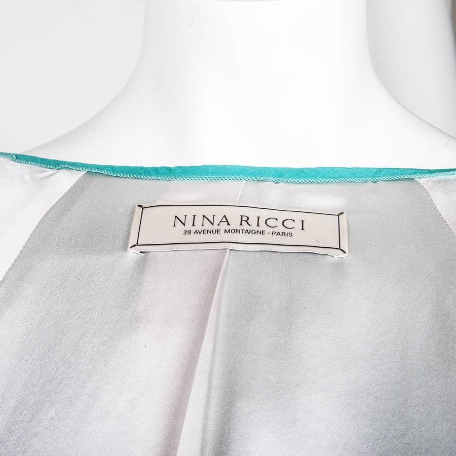 NINA RICCI Coat in Mint Colored Canvas Size 38FR 4