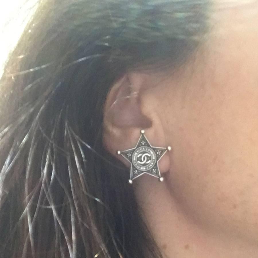chanel earrings with star