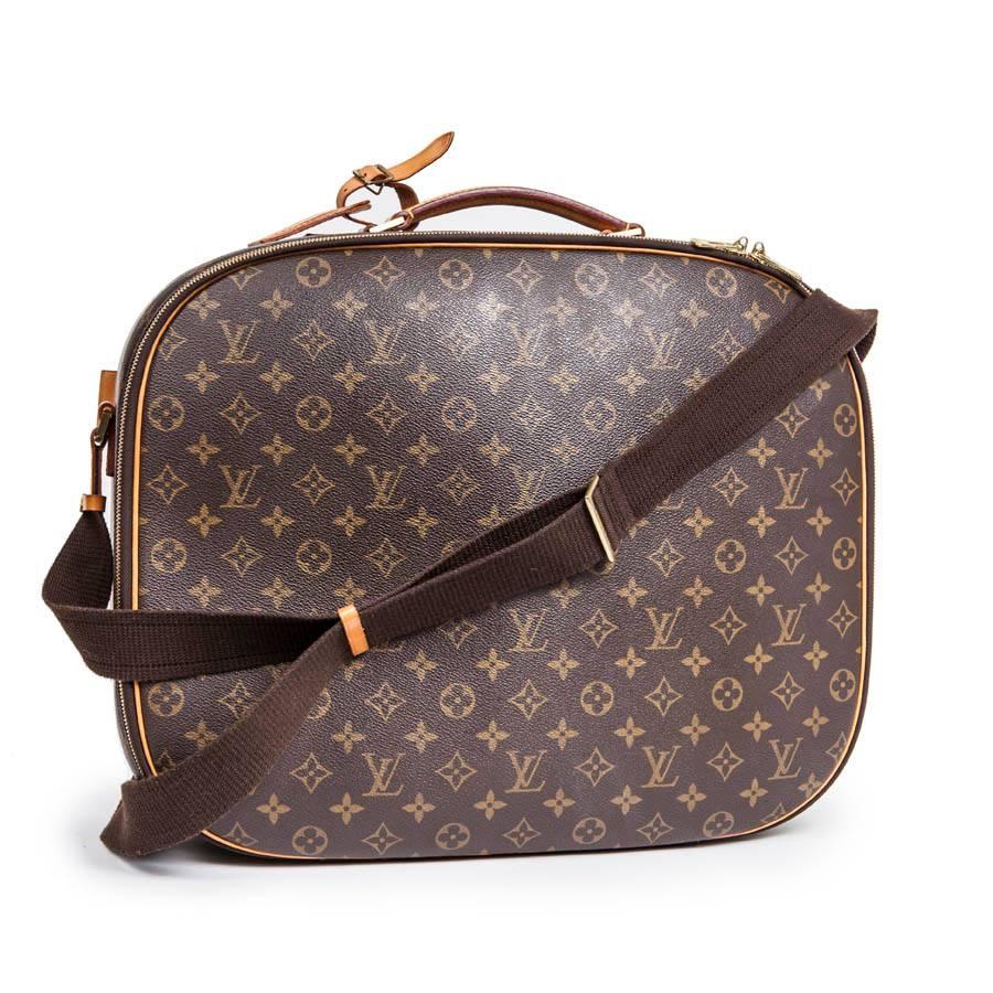 Gray LOUIS VUITTON Packall Suitcase in Monogram Brown Canvas