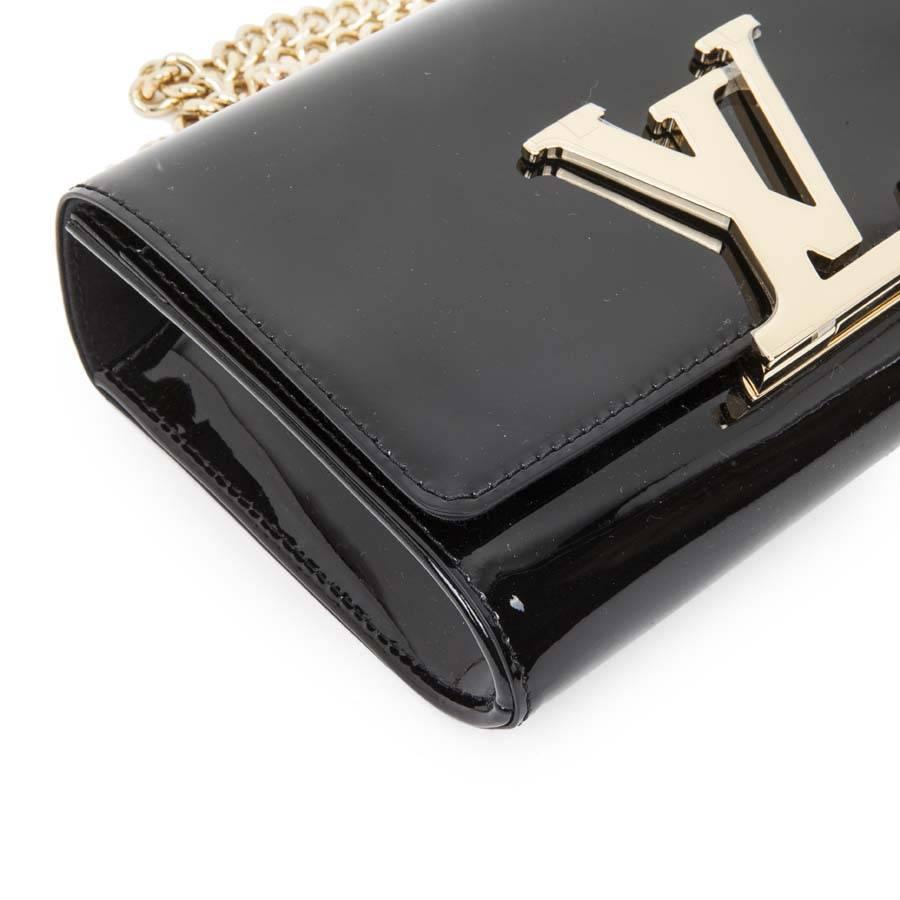 Women's LOUIS VUITTON 'Louise' MM Bag in Black Patent Leather