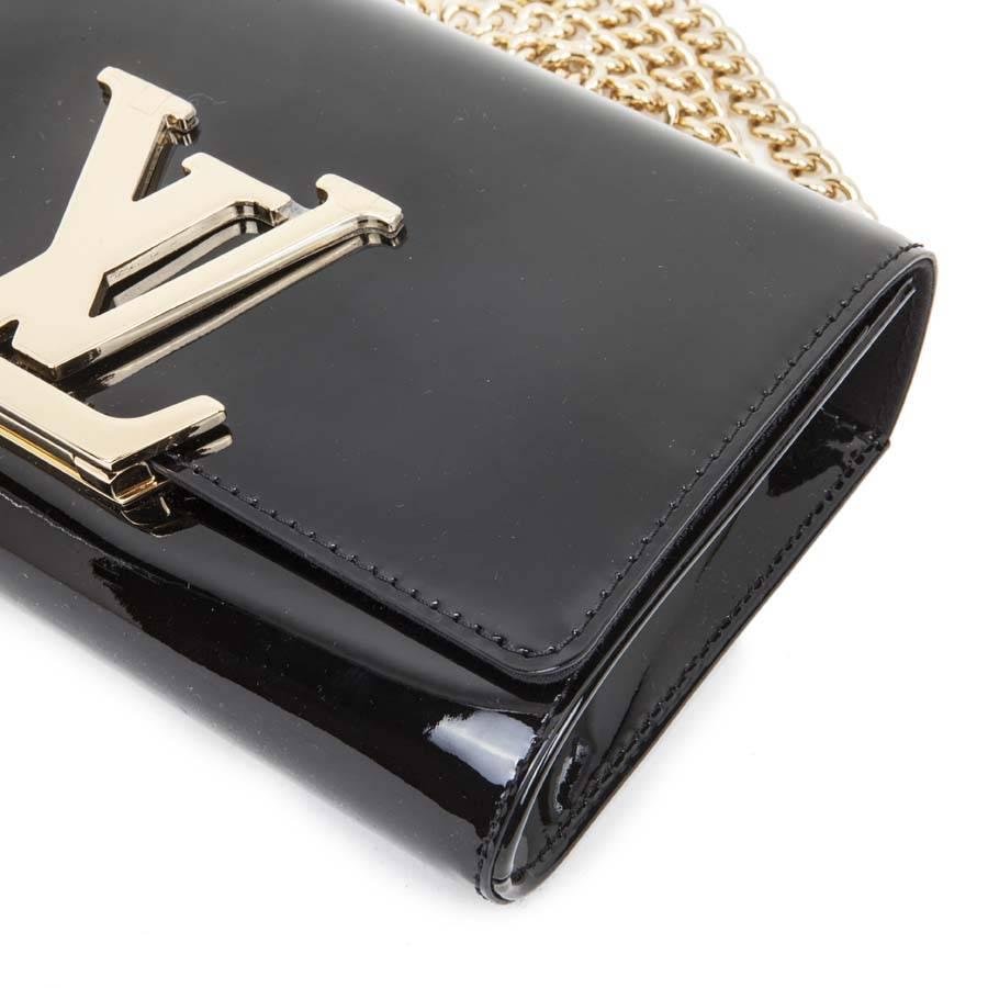 LOUIS VUITTON 'Louise' MM Bag in Black Patent Leather 1