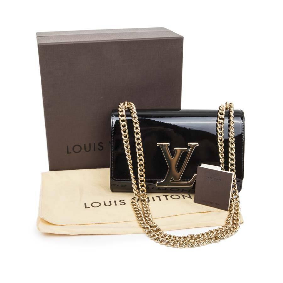 LOUIS VUITTON 'Louise' MM Bag in Black Patent Leather 5