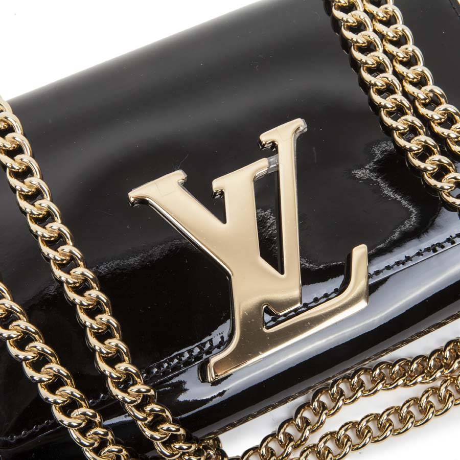 LOUIS VUITTON 'Louise' MM Bag in Black Patent Leather 2