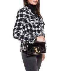 LOUIS VUITTON 'Louise' MM Bag in Black Patent Leather