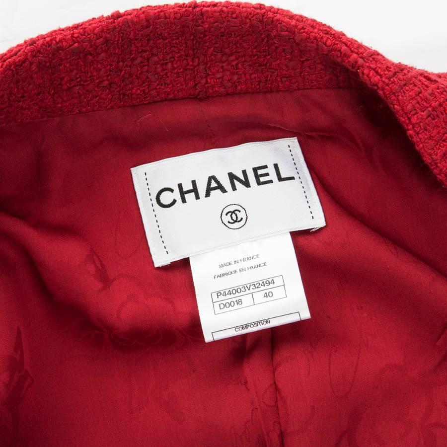 CHANEL 'Paris Bombay' Vest in Red Cotton Size 40 FR 3