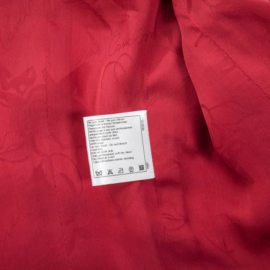CHANEL 'Paris Bombay' Vest in Red Cotton Size 40 FR 4
