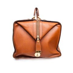 Vintage GUCCI Briefcase in Gold Leather