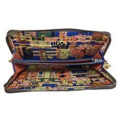 HERMES Long Wallet in Etoupe Color Epsom Calfskin Leather