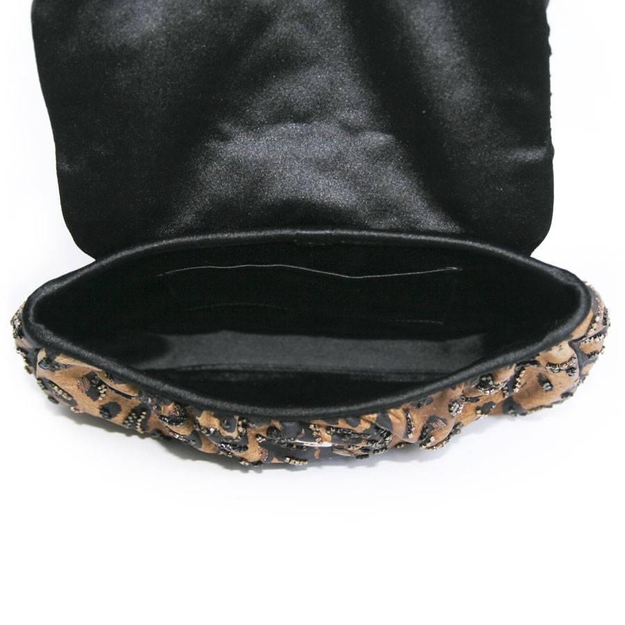 YVES SAINT LAURENT Cocktail Clutch Printed Leopard and Sequins 2