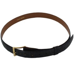 FRANCK NAMANI Belt in Blue Crocodile Leather