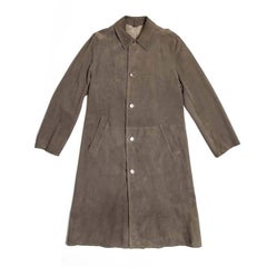 HERMES Trench Coat in Taupe Color Reindeer Size 46