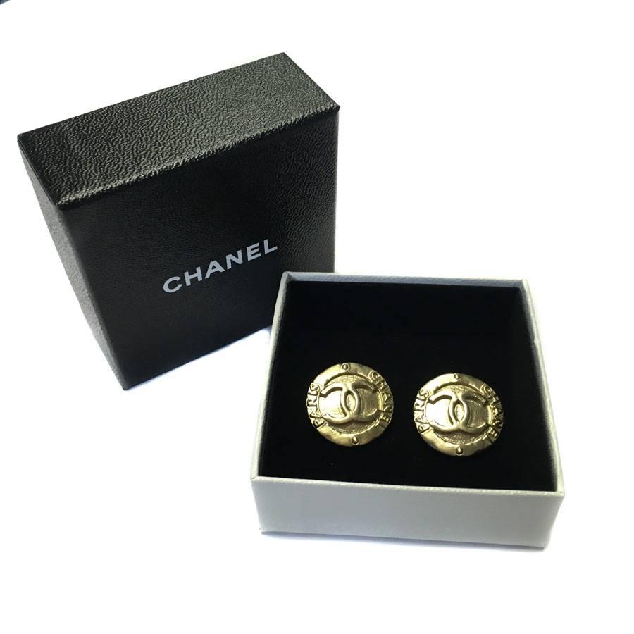 Women's CHANEL Clip-on Earrings in Gilded Metal