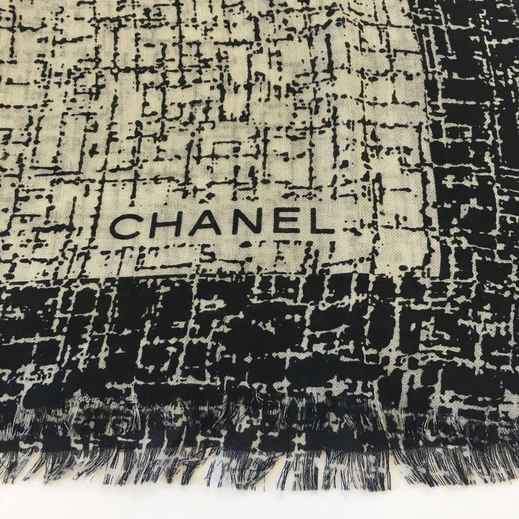 chanel shawl cashmere