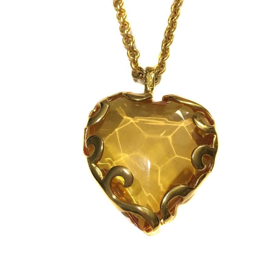 saint laurent heart necklace