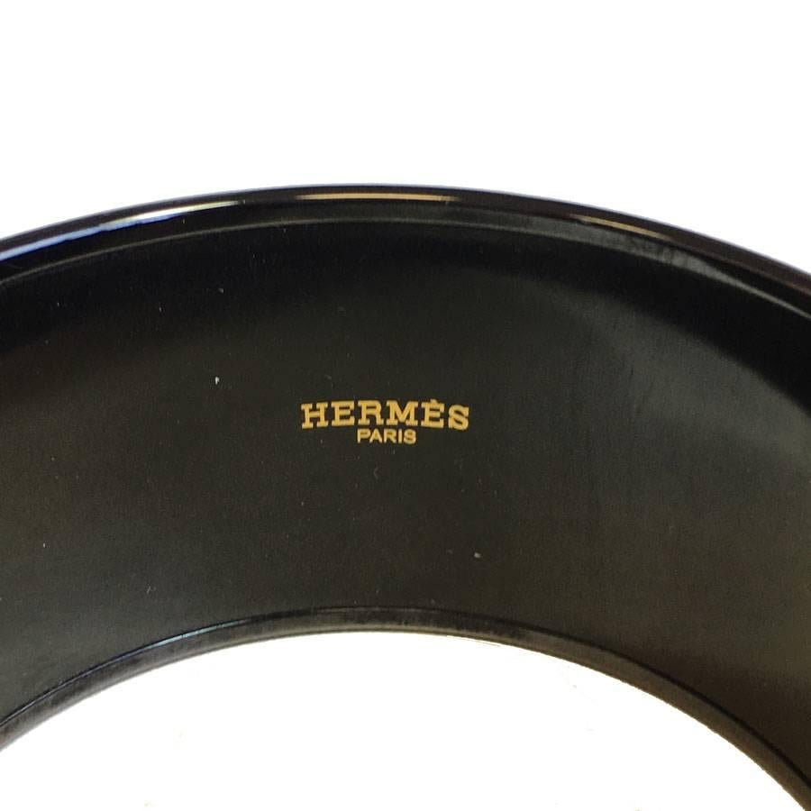 HERMES Bracelet MM in Anchor Chain Printed Over dyed Enamel In Excellent Condition In Paris, FR