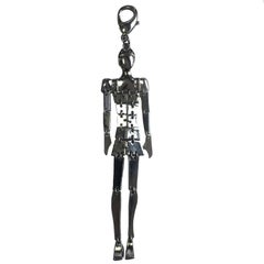 PACO RABANNE Articulated Character Charm in Silver Plated Metal