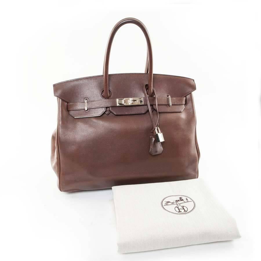 HERMES Bag Birkin 35 in Soft Chocolate Leather 5
