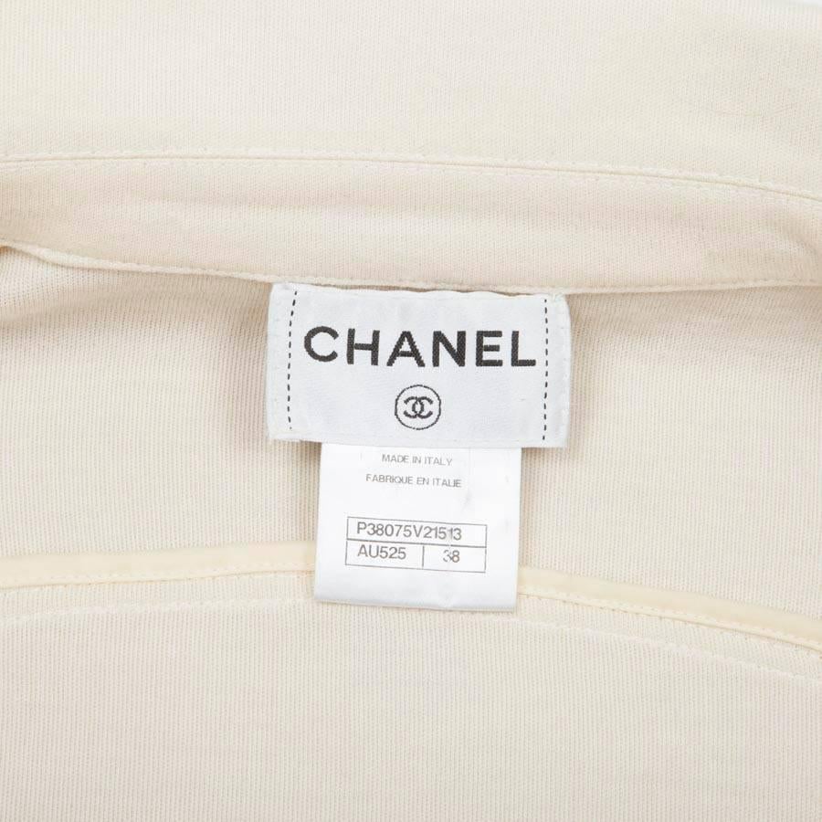 CHANEL Zipped Perfecto in Off-White Wool Size 38FR 2