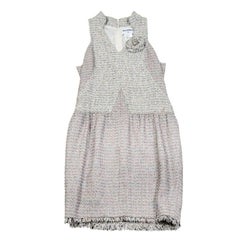 CHANEL Dress in Pastel Colors Tweed Size 42FR