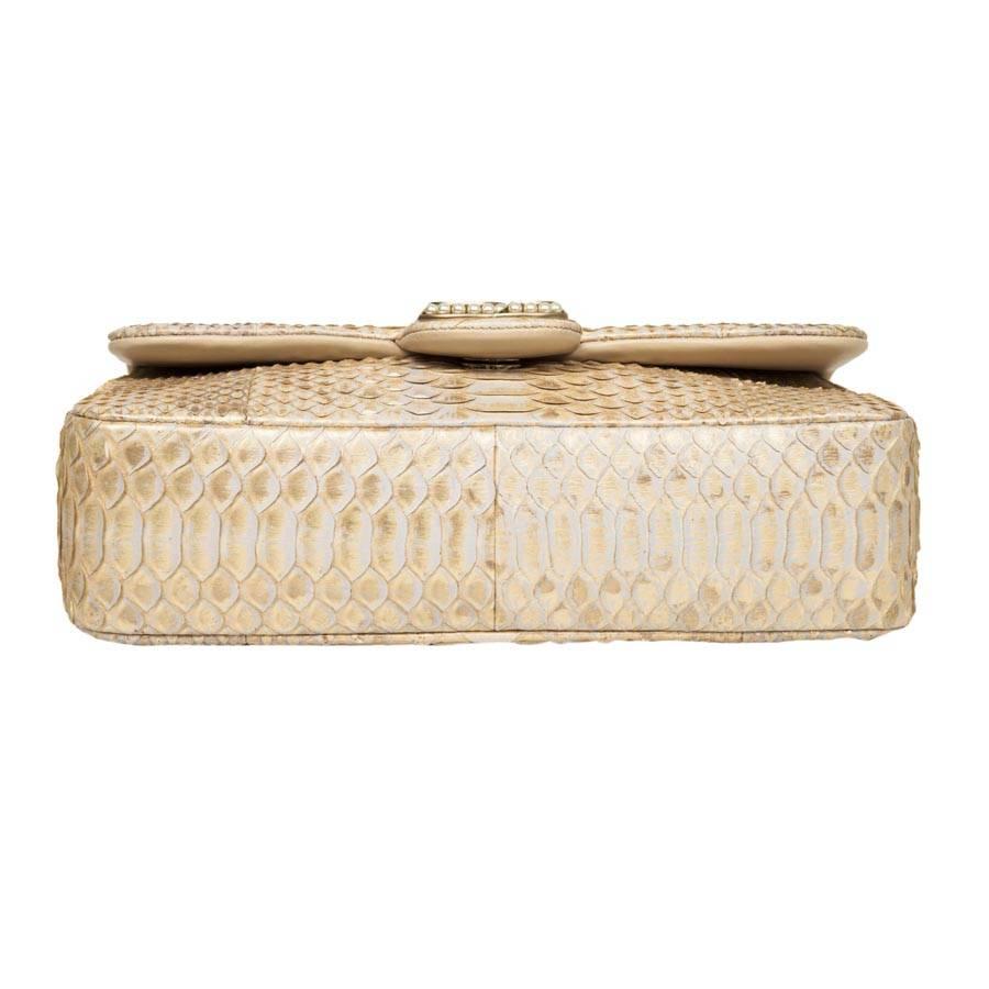 CHANEL Flap Bag in Beige Python 1