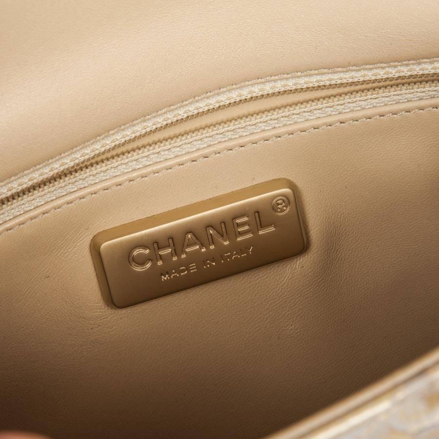 CHANEL Flap Bag in Beige Python 5