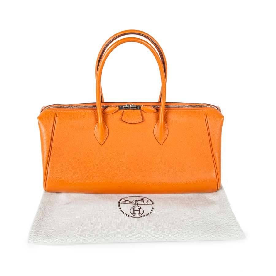 HERMES 'Bombay' Bag in Orange Epsom Leather 1