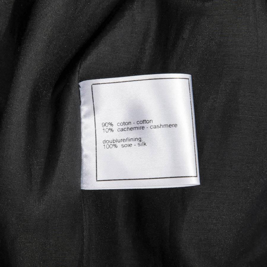 CHANEL 'Paris Los Angeles' Jacket in Asymmetrical Black Shiny Cotton Size 38FR 3