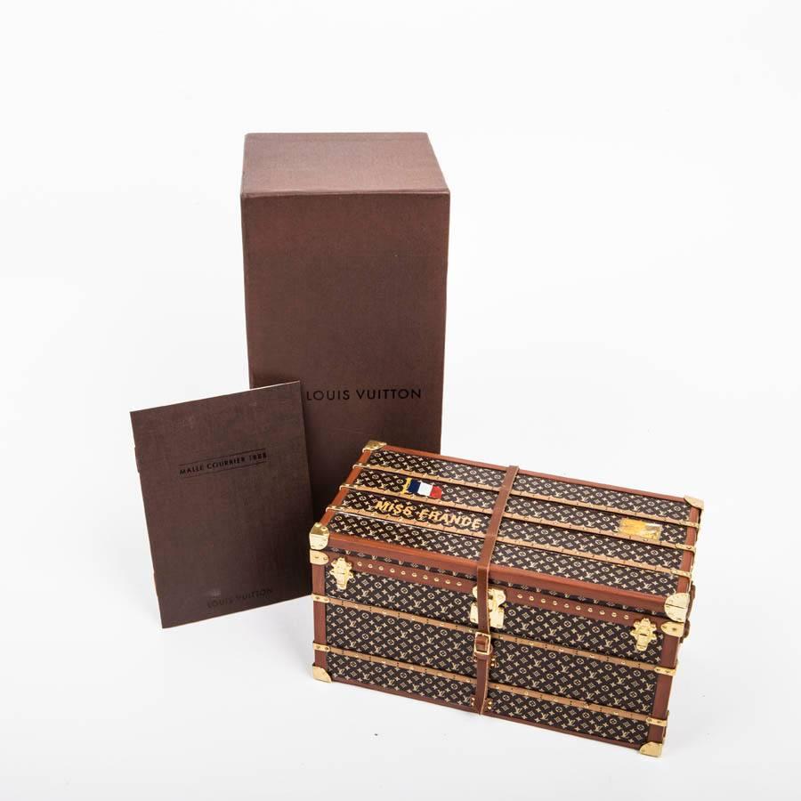 Women's or Men's LOUIS VUITTON Miniature 'Miss France' Trunk in Wood and gilded Metal