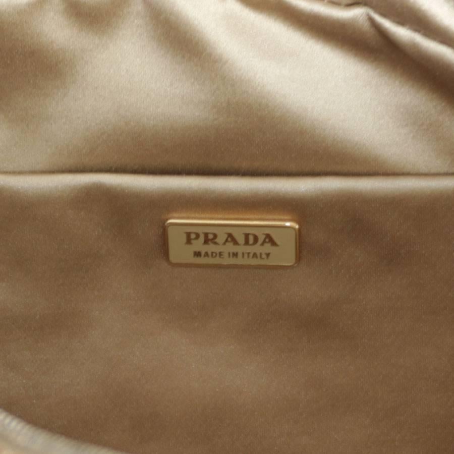 PRADA Mini Plume Handbag in Blond Alligator Leather 1
