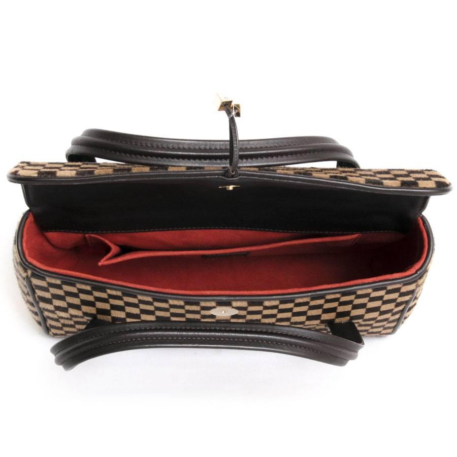LOUIS VUITTON 'Damier Sauvage' Limited Edition Handbag in Calf Hair Leather 1