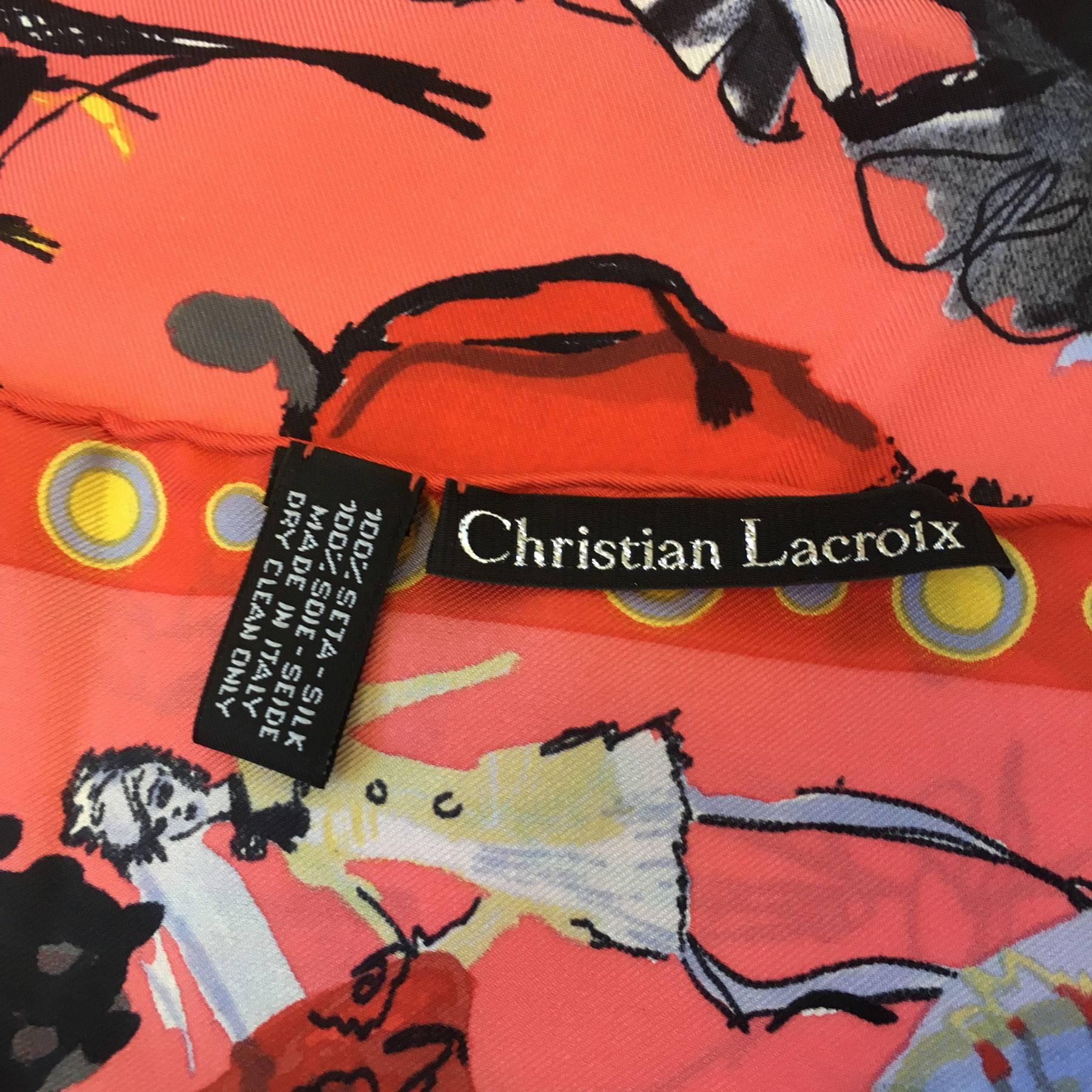 CHRISTIAN LACROIX Scarf in Multicolored Silk 1