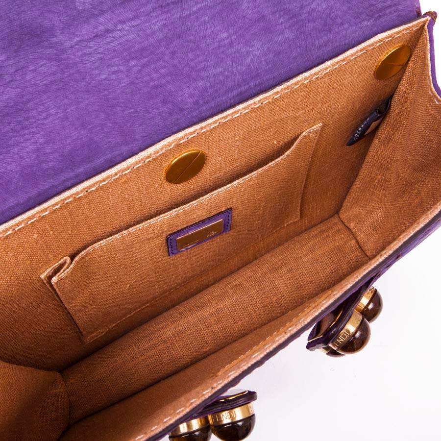 FENDI Bag in Purple Peccary Leather 3