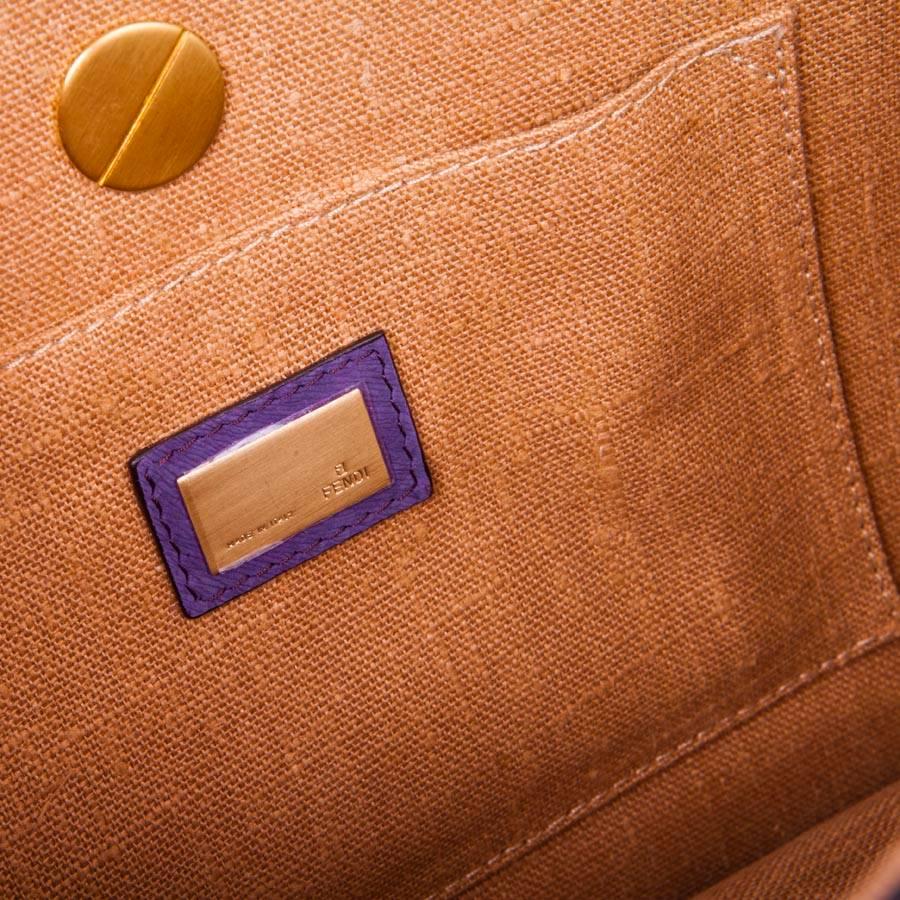 FENDI Bag in Purple Peccary Leather 4