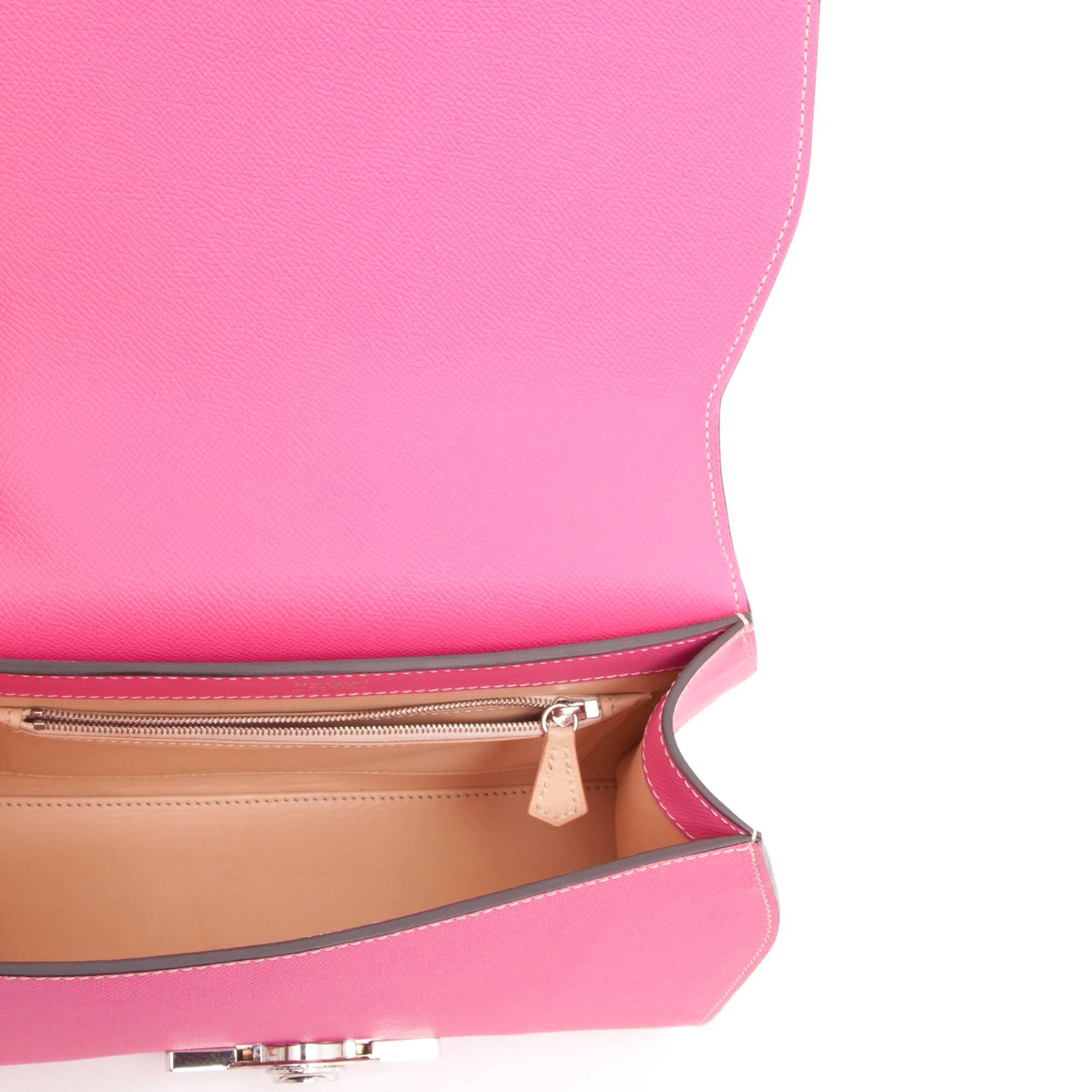 Women's MOYNAT Bag 'Rejane' Model in Candy Pink Leather
