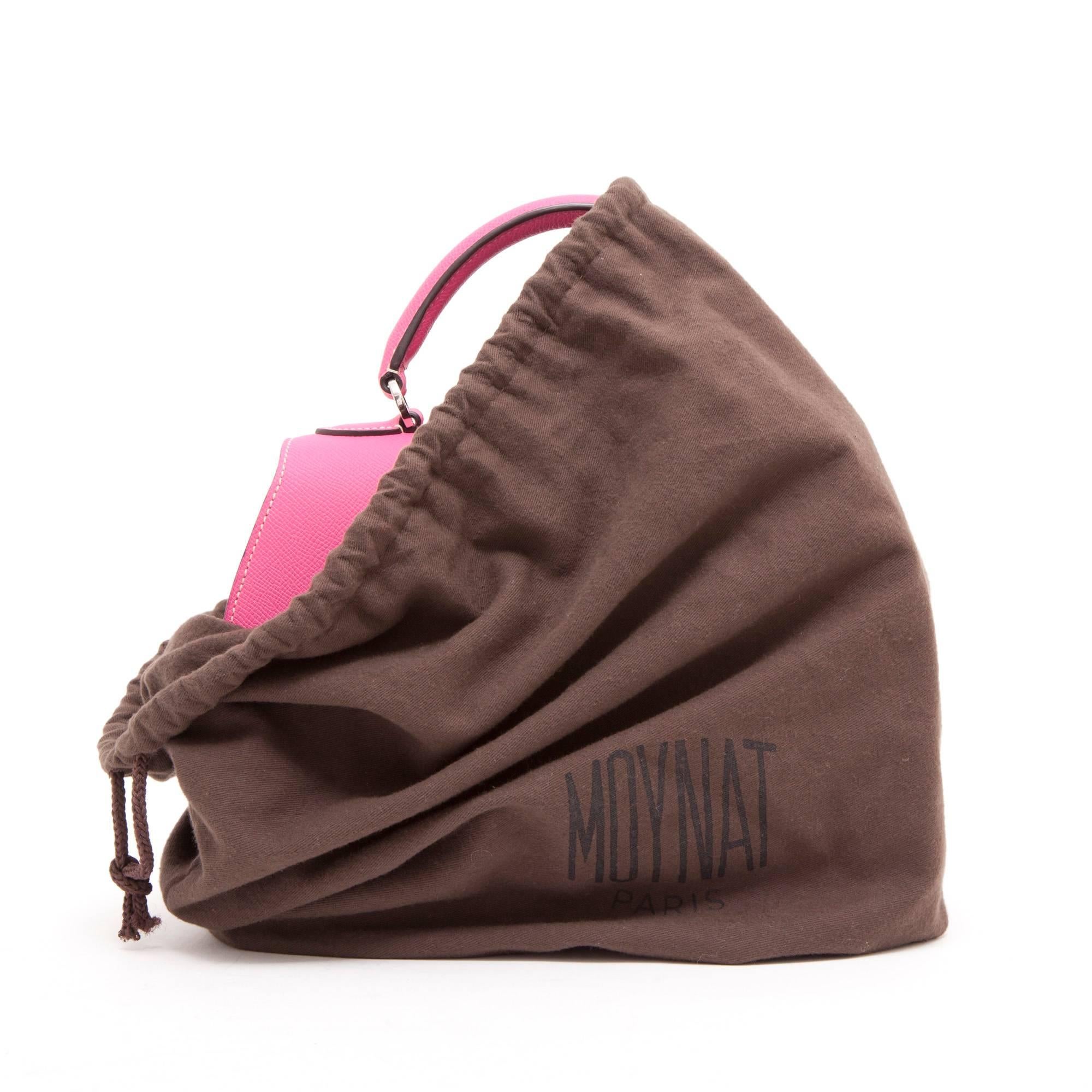 MOYNAT Bag 'Rejane' Model in Candy Pink Leather 1