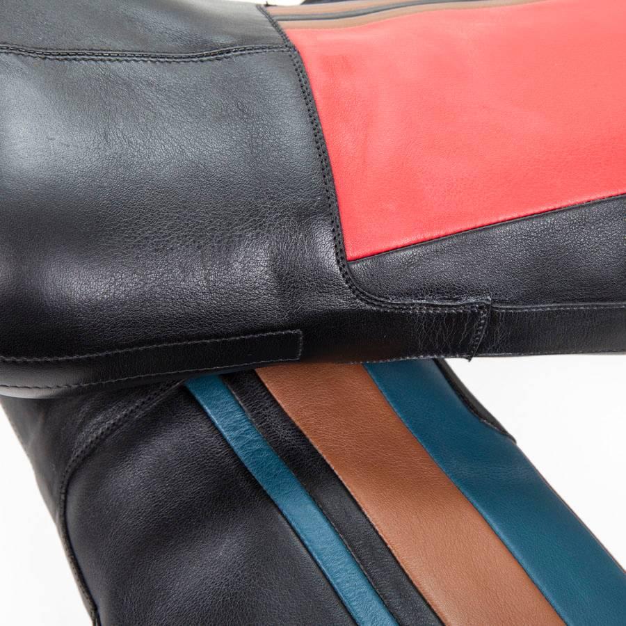 Women's HERMES Riding Boots in Multicolored Leather Size 39EU