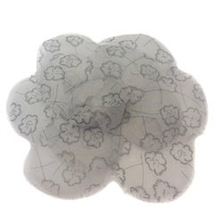 CHANEL Camellia Brooch in Gray Veil