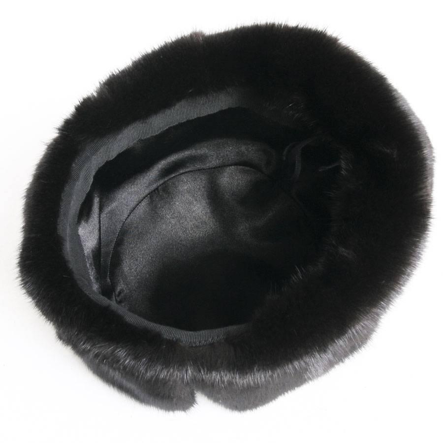Women's Chapka in Black Mink and Suede