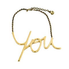 Iconica collana LANVIN 'YOU' in metallo dorato con oro 18 carati