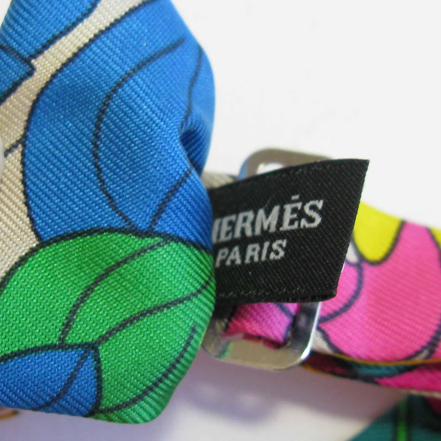 Gray HERMES Multicolored Silk Bow Tie