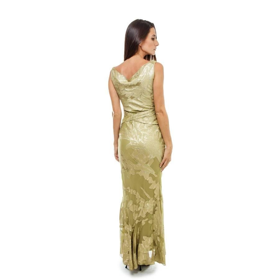 dior gold dress