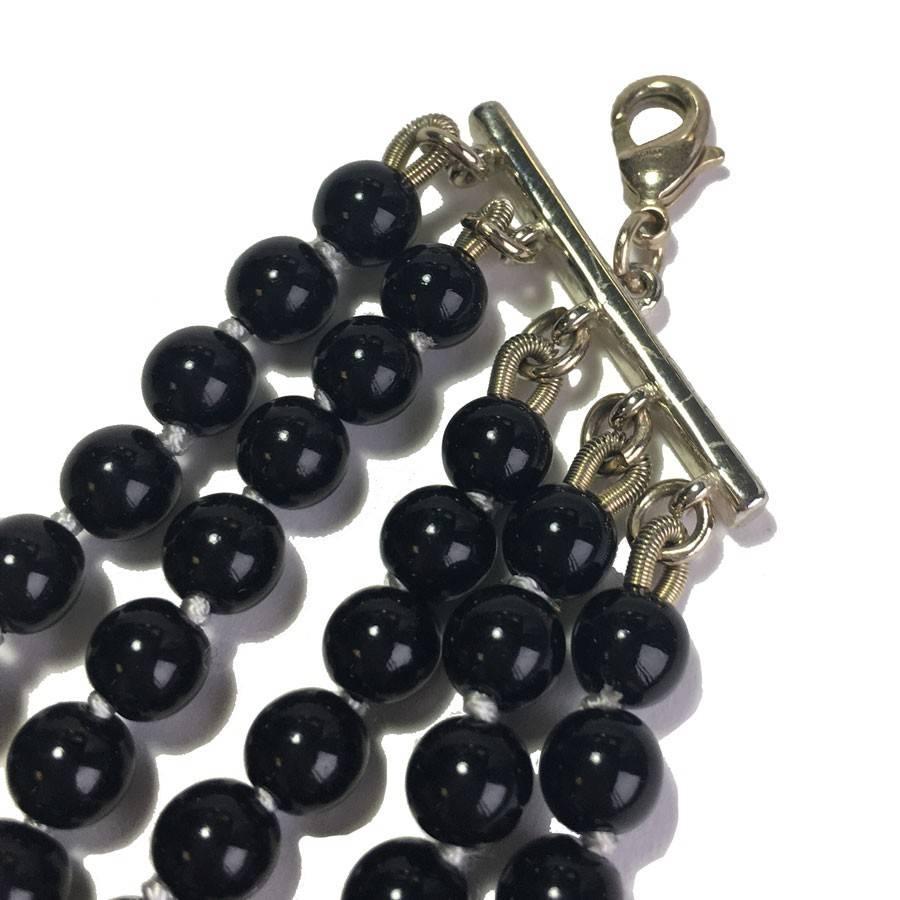 CHANEL Necklace 5 rows of Pearls of 4 Colors 2